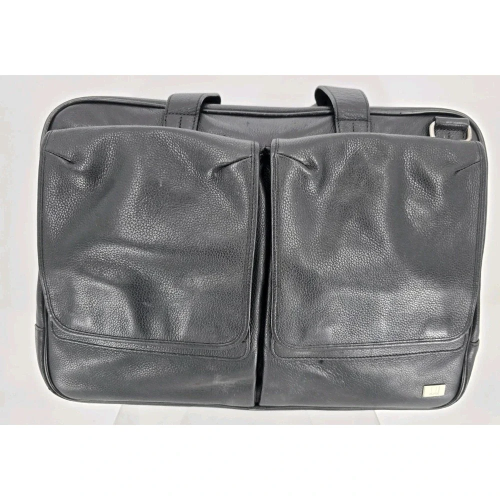 Dunhill AVORITIES Business Bag Briefcase Black Grain Leather - NO Shoulder Strap